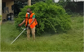 Environmental clean-up at Government Secondary School Elekahia
